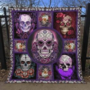 Skull Quilt Blanket Ver 58  Quilt